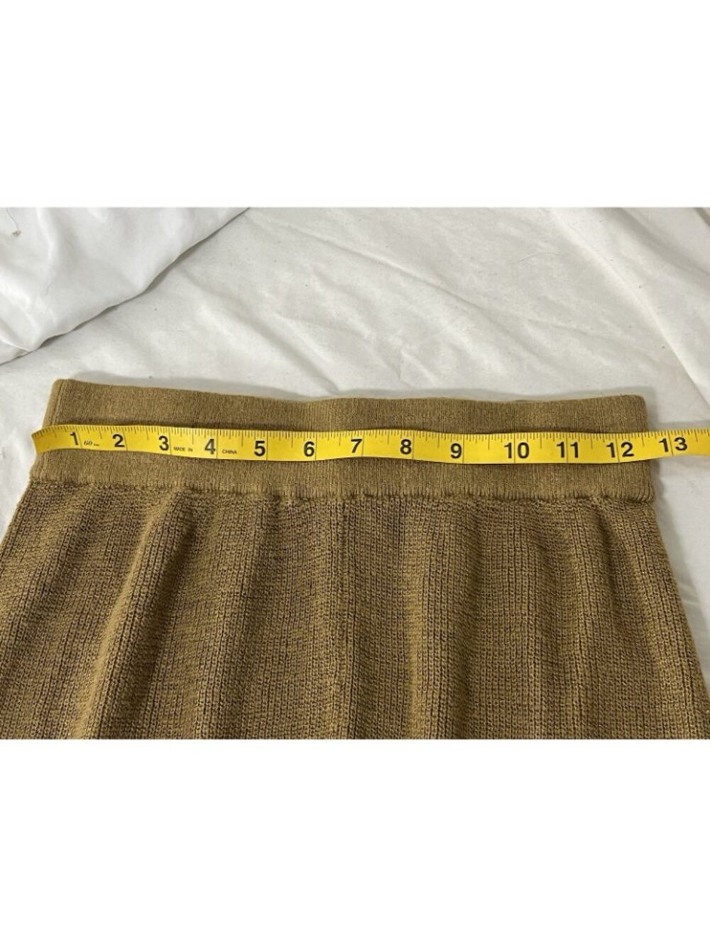 Free People Beach Brown Mustard Yellow Knit Shorts Size Small Pull On - Picture 10 of 12